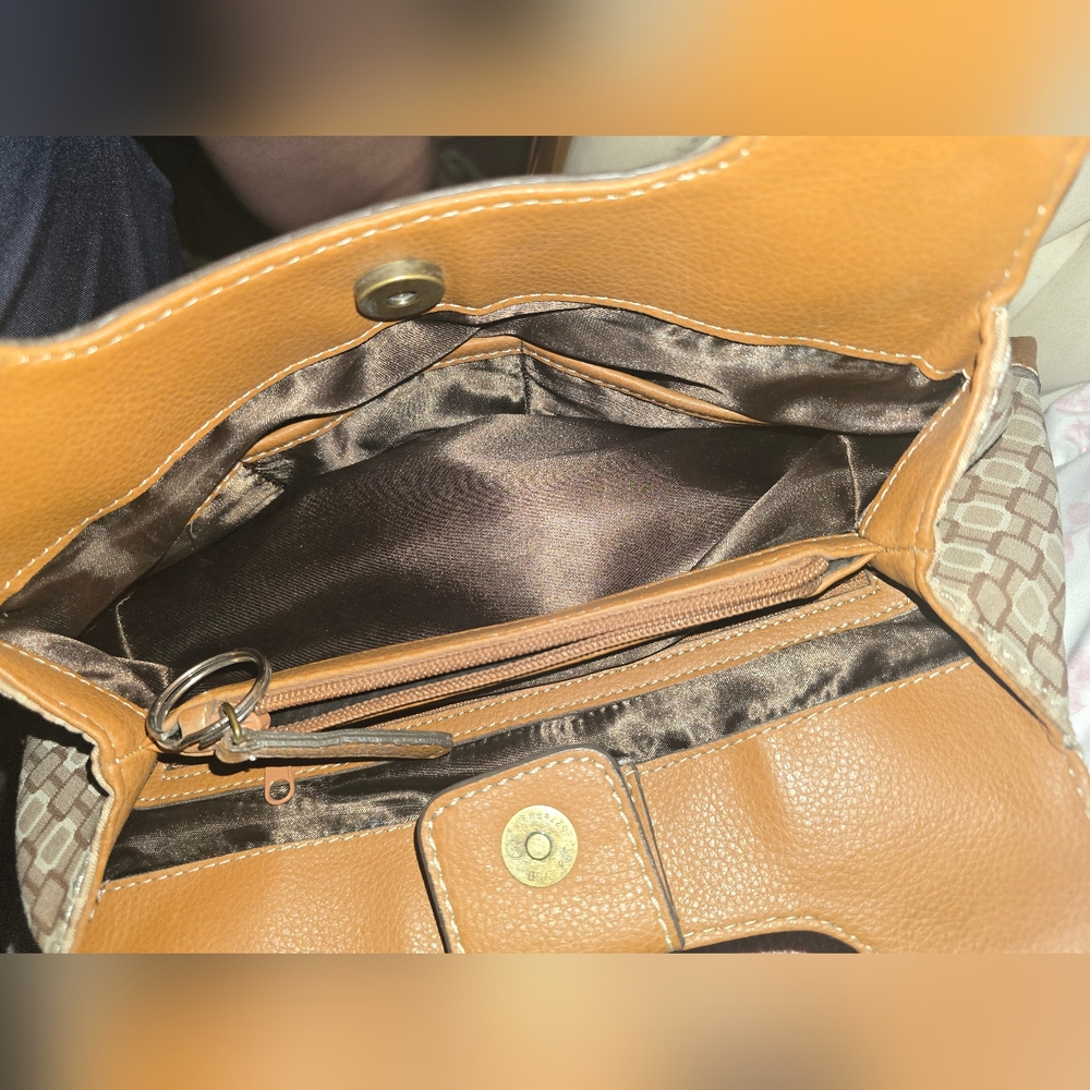 Nine West Beige/Tan Patterned Shoulder Bag - Picture 10 of 11